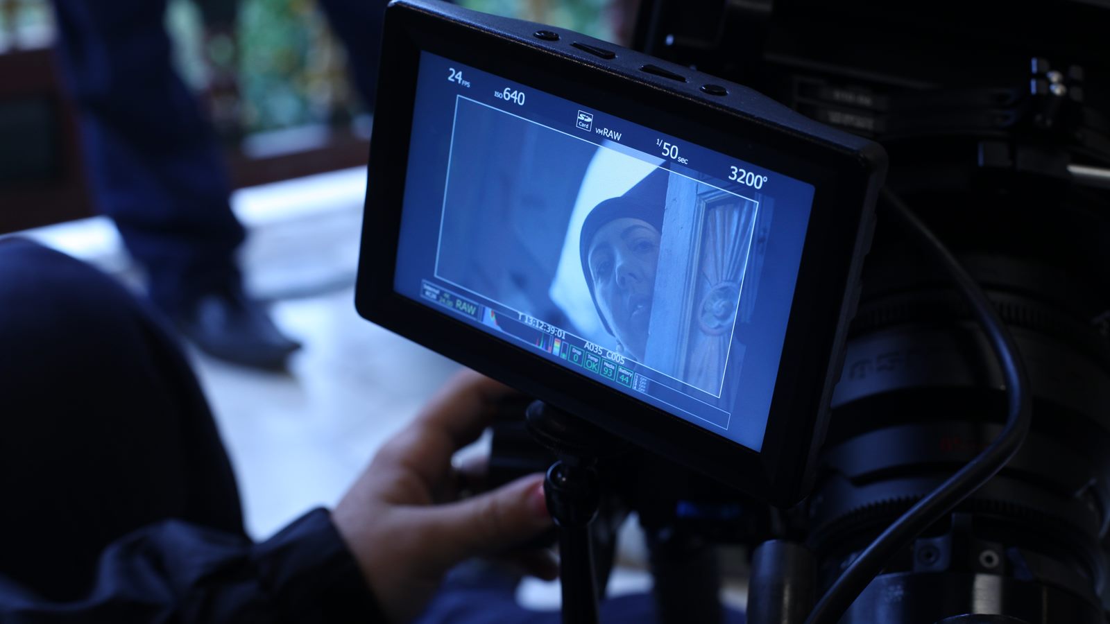 Contrôle de l'image au retour vidéo sur un tournage GBS